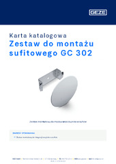 Zestaw do montażu sufitowego GC 302 Karta katalogowa PL