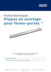 Plaque de montage pour ferme-portes  * Fiche technique FR