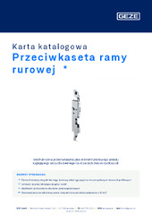 Przeciwkaseta ramy rurowej  * Karta katalogowa PL