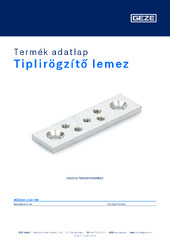 Tiplirögzítő lemez Termék adatlap HU