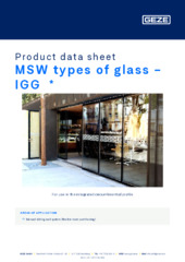 MSW types of glass - IGG  * Product data sheet EN