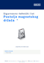 Postolje magnetskog držača  * Sigurnosno-tehnički list HR