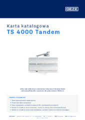 TS 4000 Tandem Karta katalogowa PL
