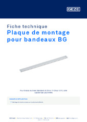 Plaque de montage pour bandeaux BG Fiche technique FR