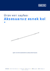 Aksesuarsız esnek kol  * Ürün veri sayfası TR