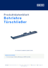 Bohrlehre Türschließer Produktdatenblatt DE