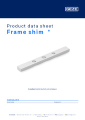Frame shim  * Product data sheet EN