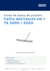 Calha deslizante em t TS 3000 / 5000 Ficha de dados de produto PT