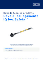 Cavo di collegamento IQ box Safety  * Scheda tecnica prodotto IT