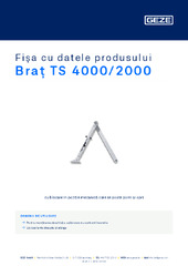 Braț TS 4000/2000 Fișa cu datele produsului RO