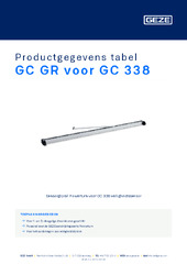 GC GR voor GC 338 Productgegevens tabel NL