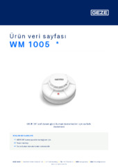 WM 1005  * Ürün veri sayfası TR