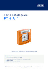 FT 4 A  * Karta katalogowa PL