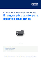 Bisagra pivotante para puertas batientes Ficha de datos del producto ES