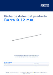 Barra Ø 12 mm Ficha de datos del producto ES