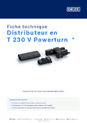 Distributeur en T 230 V Powerturn  * Fiche technique FR