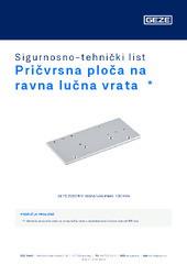 Pričvrsna ploča na ravna lučna vrata  * Sigurnosno-tehnički list HR