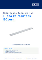 Ploča za montažu ECturn Sigurnosno-tehnički list HR