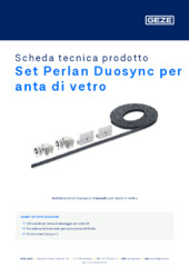 Set Perlan Duosync per anta di vetro Scheda tecnica prodotto IT