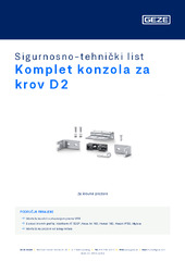 Komplet konzola za krov D2 Sigurnosno-tehnički list HR