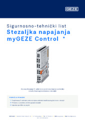 Stezaljka napajanja myGEZE Control  * Sigurnosno-tehnički list HR