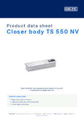 Closer body TS 550 NV Product data sheet EN