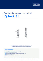 IQ lock EL Productgegevens tabel NL