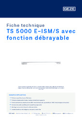TS 5000 E-ISM/S avec fonction débrayable Fiche technique FR