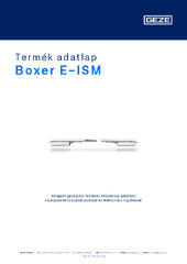 Boxer E-ISM Termék adatlap HU