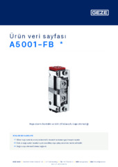A5001-FB  * Ürün veri sayfası TR