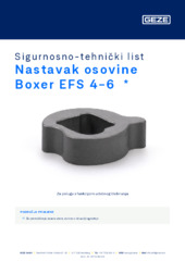 Nastavak osovine Boxer EFS 4-6  * Sigurnosno-tehnički list HR