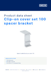 Clip-on cover set 100 spacer bracket Product data sheet EN