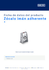 Zócalo imán adherente  * Ficha de datos del producto ES