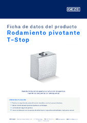 Rodamiento pivotante T-Stop Ficha de datos del producto ES