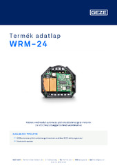 WRM-24  * Termék adatlap HU