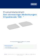 Set stirnseitige Abdeckungen Clipsblende 100  * Produktdatenblatt DE