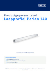 Loopprofiel Perlan 140 Productgegevens tabel NL