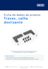 Travas, calha deslizante Ficha de dados de produto PT