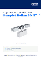Komplet Rollan 80 NT  * Sigurnosno-tehnički list HR
