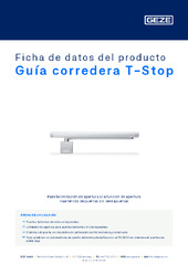 Guía corredera T-Stop Ficha de datos del producto ES