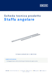Staffa angolare Scheda tecnica prodotto IT
