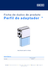 Perfil do adaptador  * Ficha de dados de produto PT