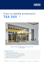 TSA 355  * Fișa cu datele produsului RO