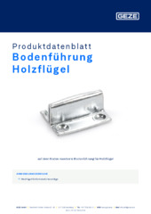 Bodenführung Holzflügel Produktdatenblatt DE