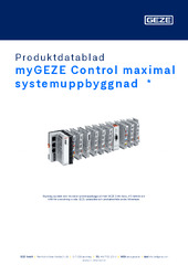 myGEZE Control maximal systemuppbyggnad  * Produktdatablad SV