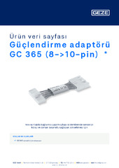Retrofit adaptör GC 365 (8->10 kutuplu)  * Ürün veri sayfası TR
