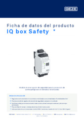 IQ box Safety  * Ficha de datos del producto ES