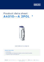 A4010--A 2POL  * Product data sheet EN