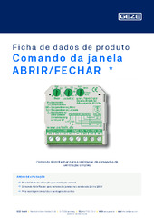 Comando da janela ABRIR/FECHAR  * Ficha de dados de produto PT