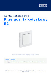 Przełącznik kołyskowy E2 Karta katalogowa PL